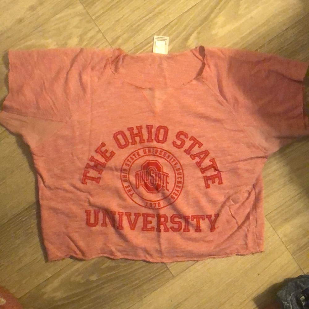Pink brand Ohio State crop sweatshirt